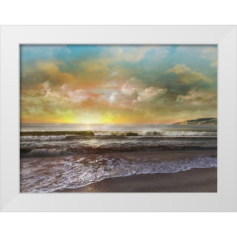 Dusk Embrace White Modern Wood Framed Art Print by Calascibetta, Mike