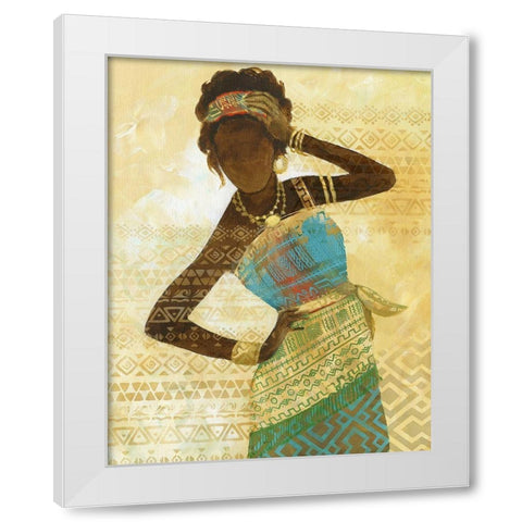 Tribal Vision White Modern Wood Framed Art Print by Nan