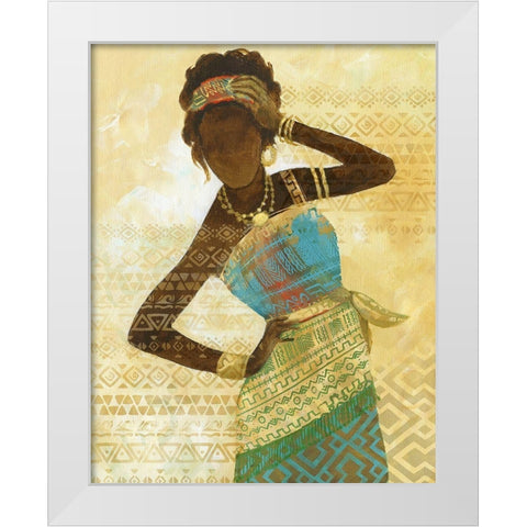 Tribal Vision White Modern Wood Framed Art Print by Nan