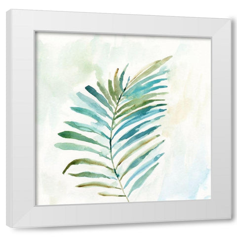 Tropical Leaf I White Modern Wood Framed Art Print by Nan