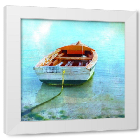 Color Tint Boat White Modern Wood Framed Art Print by Nan