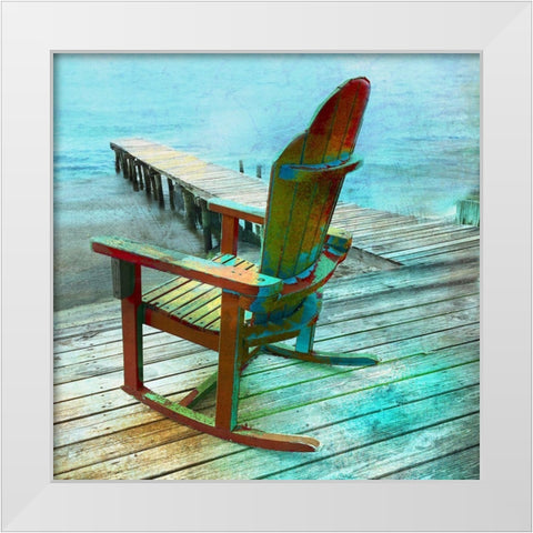 Color Tint Dock White Modern Wood Framed Art Print by Nan