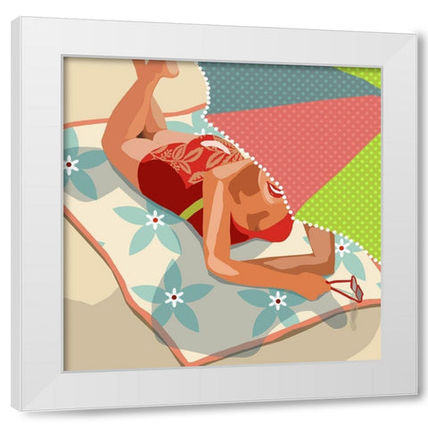 Beach Beauty II White Modern Wood Framed Art Print by Robinson, Carol