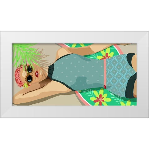 Beach Beauty III White Modern Wood Framed Art Print by Robinson, Carol