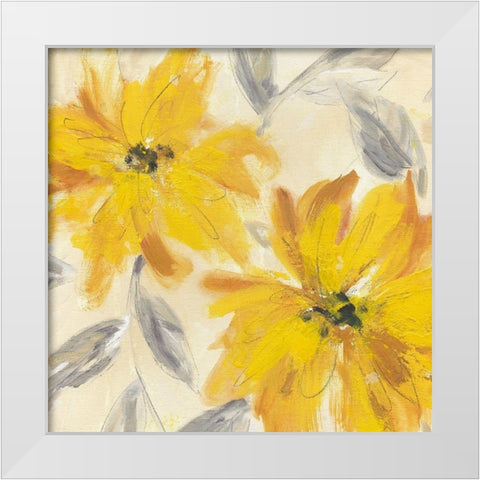 Floral Joy White Modern Wood Framed Art Print by Robinson, Carol