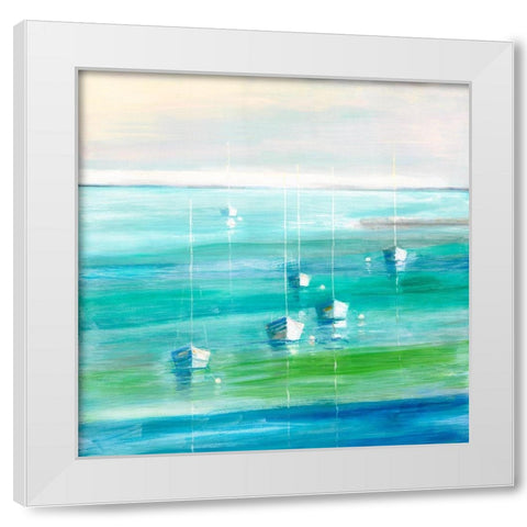 Marina Del Rey White Modern Wood Framed Art Print by Swatland, Sally