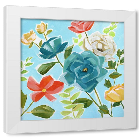 Modern Garden II White Modern Wood Framed Art Print by Nan