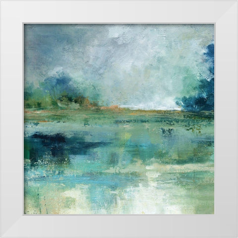 Emerald Isle White Modern Wood Framed Art Print by Robinson, Carol