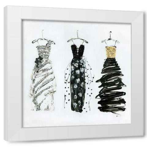 Bling Night Out II White Modern Wood Framed Art Print by Swatland, Sally