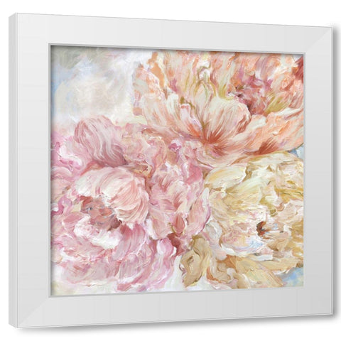 Contemporary Peonies II White Modern Wood Framed Art Print by Nan