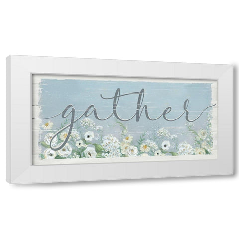 Gather Garden White Modern Wood Framed Art Print by Swatland, Sally