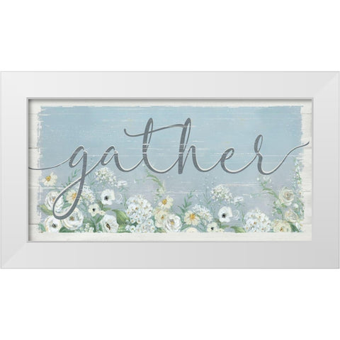 Gather Garden White Modern Wood Framed Art Print by Swatland, Sally