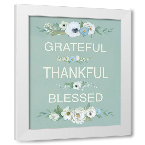 Grateful White Modern Wood Framed Art Print by Swatland, Sally