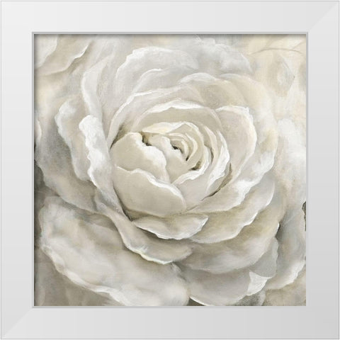 Petal Perfect White Modern Wood Framed Art Print by Nan