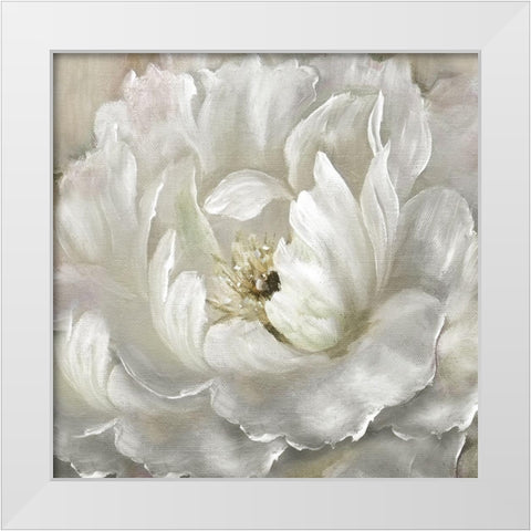 Perfect Peony White Modern Wood Framed Art Print by Nan