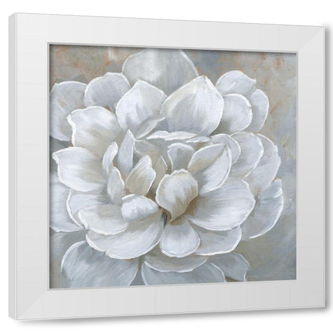 Bombshell Bloom I White Modern Wood Framed Art Print by Nan