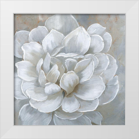 Bombshell Bloom I White Modern Wood Framed Art Print by Nan