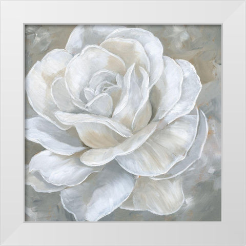 Bombshell Bloom II White Modern Wood Framed Art Print by Nan