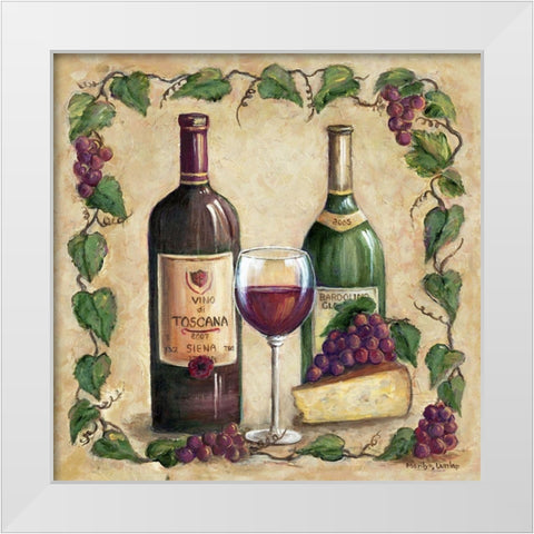 Vino Di Toscana White Modern Wood Framed Art Print by Dunlap, Marilyn