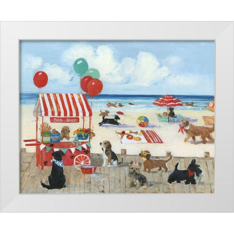 Beach Bark Park I White Modern Wood Framed Art Print by Swatland, Sally