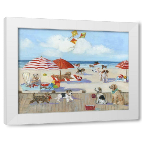 Beach Bark Park II White Modern Wood Framed Art Print by Swatland, Sally