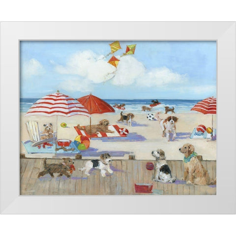 Beach Bark Park II White Modern Wood Framed Art Print by Swatland, Sally