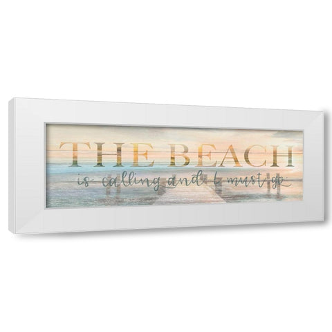 The Beach is White Modern Wood Framed Art Print by Calascibetta, Mike