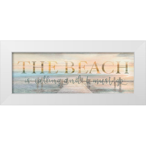 The Beach is White Modern Wood Framed Art Print by Calascibetta, Mike