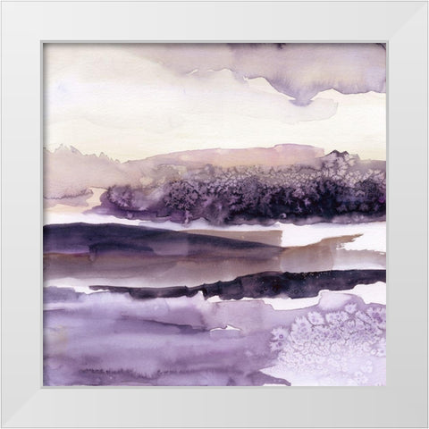 Plum Grove I White Modern Wood Framed Art Print by Nan