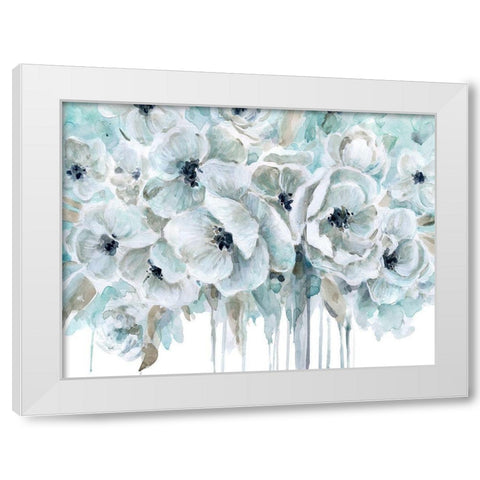 Teal Harmony II White Modern Wood Framed Art Print by Robinson, Carol