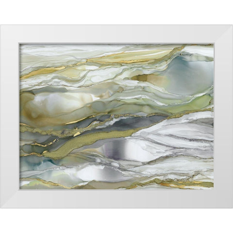 Marbled Glass I White Modern Wood Framed Art Print by Robinson, Carol