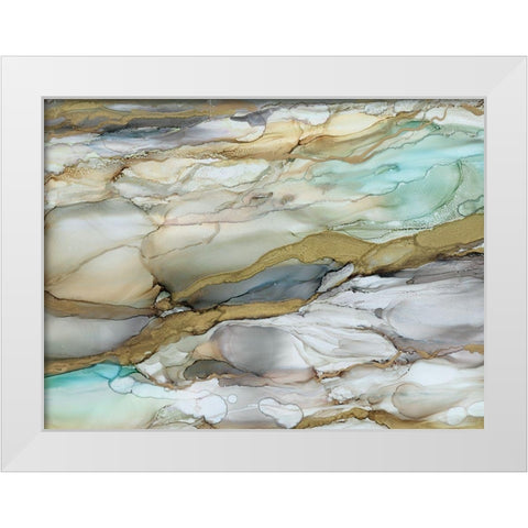 Marbled Glass II White Modern Wood Framed Art Print by Robinson, Carol