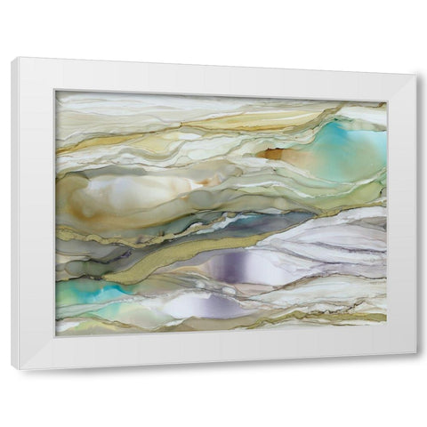 Marbled Glass III White Modern Wood Framed Art Print by Robinson, Carol