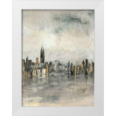 City Lights White Modern Wood Framed Art Print by Jill, Susan