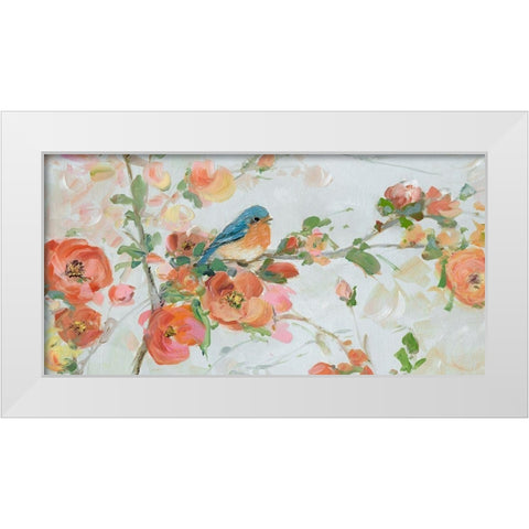 Bluebird Spring Day I White Modern Wood Framed Art Print by Swatland, Sally