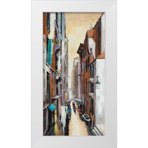 Canal View II White Modern Wood Framed Art Print by Orme, E. Anthony