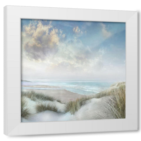 Windswept White Modern Wood Framed Art Print by Calascibetta, Mike