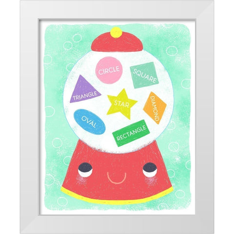 Gumball Shapes White Modern Wood Framed Art Print by Doyle, Lizzy