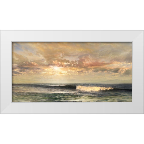 Serenity White Modern Wood Framed Art Print by Calascibetta, Mike