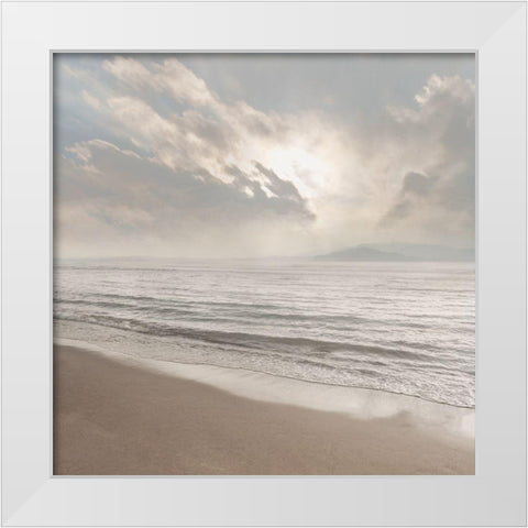Misty Morning White Modern Wood Framed Art Print by Calascibetta, Mike