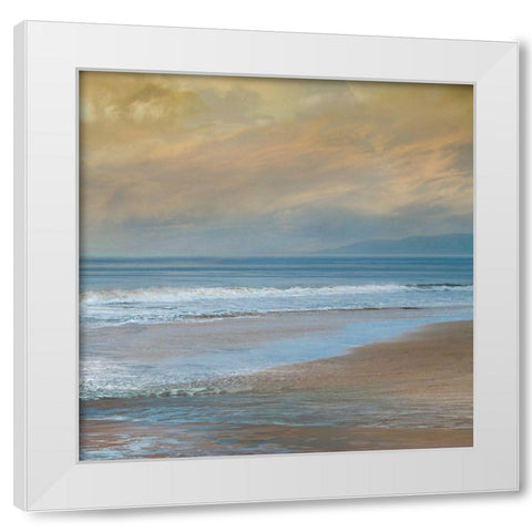 Golden Breezes White Modern Wood Framed Art Print by Calascibetta, Mike