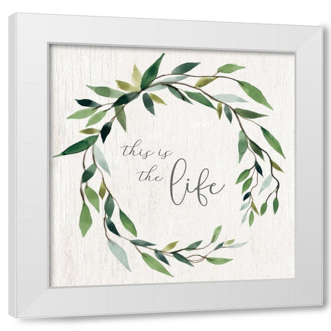 Bay Leaf Life White Modern Wood Framed Art Print by Robinson, Carol