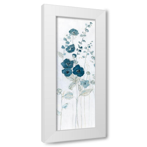 Fields of Blue I White Modern Wood Framed Art Print by Swatland, Sally