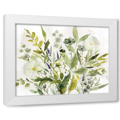 Olive Greens White Modern Wood Framed Art Print by Robinson, Carol