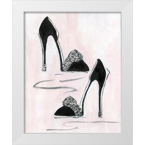 Shoes That Dazzle II White Modern Wood Framed Art Print by Swatland, Sally