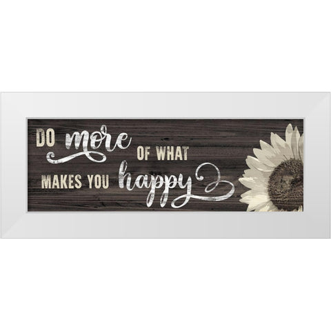 Makes You Happy White Modern Wood Framed Art Print by Carpentieri, Natalie