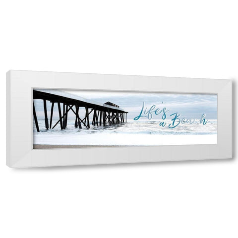 Lifes a Beach White Modern Wood Framed Art Print by Carpentieri, Natalie