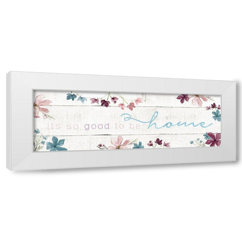 Good To Be Home White Modern Wood Framed Art Print by Robinson, Carol