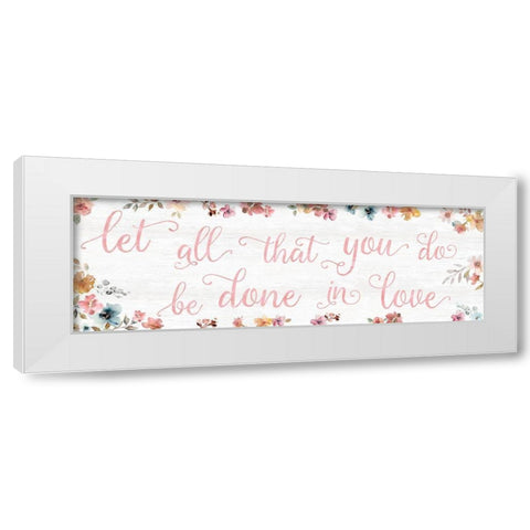 Done In Love White Modern Wood Framed Art Print by Robinson, Carol