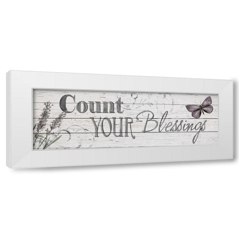 Count Your Blessings White Modern Wood Framed Art Print by Craven, Katrina